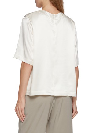 Back View - Click To Enlarge - SHARON WAUCHOB - Short Sleeve Silk T-Shirt