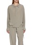 Main View - Click To Enlarge - SHARON WAUCHOB - Tie Neck Hooded Blouson Top