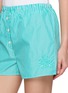  - SPORTY & RICH - NY Crest Striped Poplin Mini Boxer Shorts
