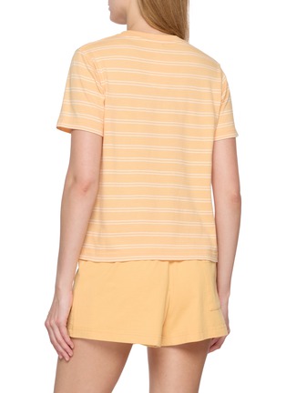 Back View - Click To Enlarge - SPORTY & RICH - NY Crest Striped Crewneck T-shirt