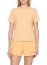 SPORTY & RICH NY Crest Striped Crewneck T-shirt