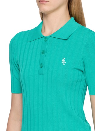 - SPORTY & RICH - SRC Ribbed Knit Polo Shirt