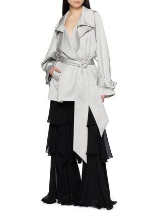 Figure View - Click To Enlarge - SHARON WAUCHOB - Pia Belted Cropped Jacket
