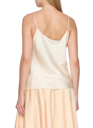 Back View - Click To Enlarge - SHARON WAUCHOB - Hand Embroidered Feather Camisole Top