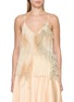 SHARON WAUCHOB Hand Embroidered Feather Camisole Top