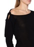  - SHARON WAUCHOB - V Neck Tie Detail Cotton Sweater