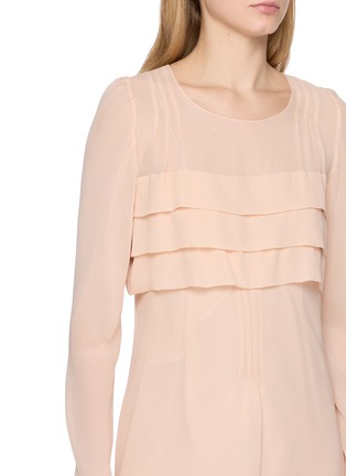  - SHARON WAUCHOB - Pleated Sheer Clemmie Maxi Dress