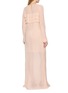 Back View - Click To Enlarge - SHARON WAUCHOB - Pleated Sheer Clemmie Maxi Dress