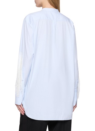 Back View - Click To Enlarge - SHARON WAUCHOB - Makia Long Sleeve Fringe Cotton Poplin Shirt