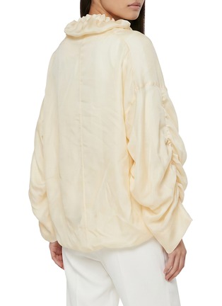 Back View - Click To Enlarge - SHARON WAUCHOB - Sata Bubble Effect Tie Waist Blouson