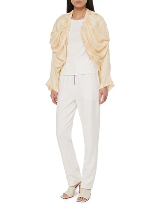 Figure View - Click To Enlarge - SHARON WAUCHOB - Sata Bubble Effect Tie Waist Blouson