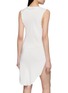 Back View - Click To Enlarge - SHARON WAUCHOB - Elvira Sleeveless Asymmetrical Fringe Trim Dress