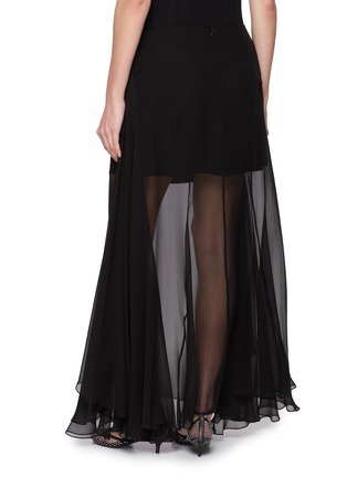Back View - Click To Enlarge - SHARON WAUCHOB - Jay Sheer Overlay Flowy Skirt