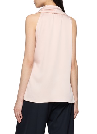 Back View - Click To Enlarge - SHARON WAUCHOB - Meslay Asymmetrical Fringe Scarf Top