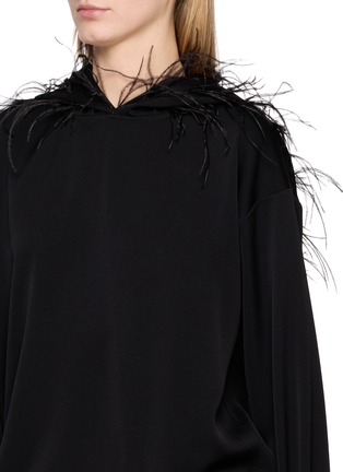  - SHARON WAUCHOB - Aly Long Sleeve Feather Trim Hoodie