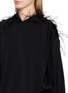  - SHARON WAUCHOB - Aly Long Sleeve Feather Trim Hoodie