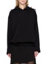 SHARON WAUCHOB Aly Long Sleeve Feather Trim Hoodie