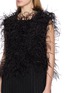  - SHARON WAUCHOB - Embroidered Feather Fringed Dress