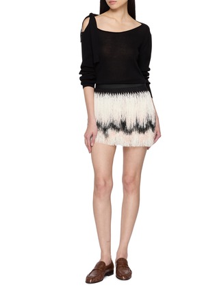 Figure View - Click To Enlarge - SHARON WAUCHOB - Claude Fringed Mini Skirt