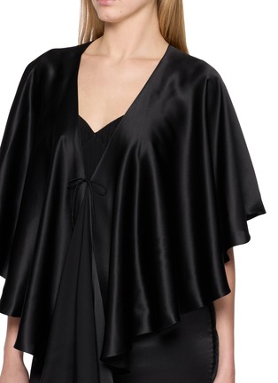  - SHARON WAUCHOB - Mila Draped Silk Chiffon Cape