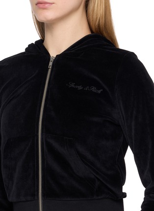  - SPORTY & RICH - Signature Logo Krystal Zip-up Hoodie