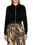 SPORTY & RICH Signature Logo Krystal Zip-up Hoodie