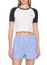 SPORTY & RICH Signature Logo Baby Baseball Raglan T-shirt