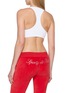 Back View - Click To Enlarge - SPORTY & RICH - Signature Logo V-neck Athletic Bra