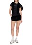 Figure View - Click To Enlarge - SPORTY & RICH - Signature Logo Krystal Shorts