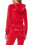 Back View - Click To Enlarge - SPORTY & RICH - Signature Logo Krystal Zip-up Hoodie