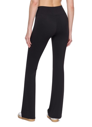 Back View - Click To Enlarge - SPORTY & RICH - Signature Logo Flared Leggings