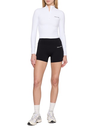 Figure View - Click To Enlarge - SPORTY & RICH - Signature Logo Quarter Zip Jacket