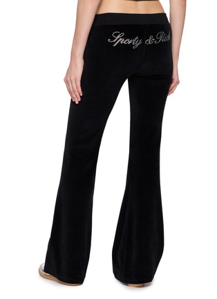 Back View - Click To Enlarge - SPORTY & RICH - Signature Logo Krystal Sweatpants
