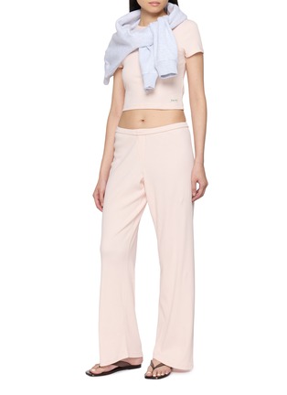 Figure View - Click To Enlarge - SPORTY & RICH - Signature Logo Ribbed House Pants