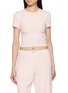 SPORTY & RICH Signature Logo Ribbed Baby T-Shirt