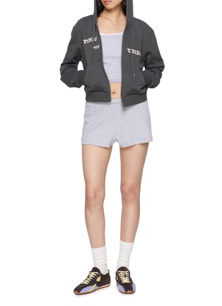 Figure View - Click To Enlarge - SPORTY & RICH - Signature Logo Ribbed Baby Tank Top