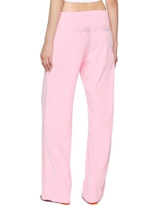 Back View - Click To Enlarge - SPORTY & RICH - Logo Krystal Track Pants