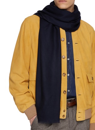 Figure View - Click To Enlarge - PIACENZA 1733 - Fringed Cashmere Scarf