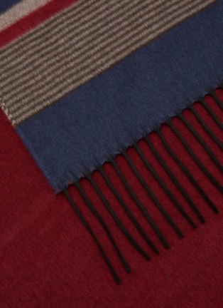 Detail View - Click To Enlarge - PIACENZA 1733 - Fringed Striped Silk Cashmere Scarf