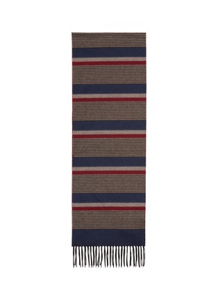Main View - Click To Enlarge - PIACENZA 1733 - Fringed Striped Silk Cashmere Scarf