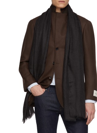 Figure View - Click To Enlarge - PIACENZA 1733 - Solid Chic Cashmere Scarf
