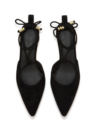 Detail View - Click To Enlarge - STUDIO AMELIA - Odessa 50 Suede Mule Pumps