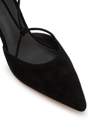 Detail View - Click To Enlarge - STUDIO AMELIA - Odessa 50 Suede Mule Pumps