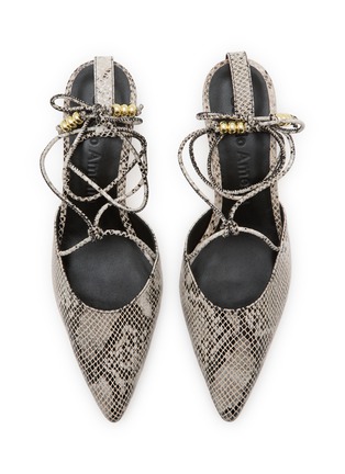 Detail View - Click To Enlarge - STUDIO AMELIA - 50 Odessa Leather Mule Pumps