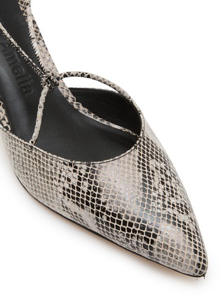 Detail View - Click To Enlarge - STUDIO AMELIA - 50 Odessa Leather Mule Pumps