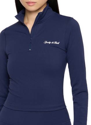  - SPORTY & RICH - Logo Print Quarter Zip Jacket