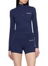 SPORTY & RICH Logo Print Quarter Zip Jacket
