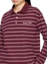  - SPORTY & RICH - Logo Embroidered Striped Easy Polo Shirt