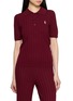 Main View - Click To Enlarge - SPORTY & RICH - Logo Embroidered Knit Polo Shirt