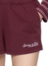  - SPORTY & RICH - Syracuse Logo Embroidered Disco Shorts